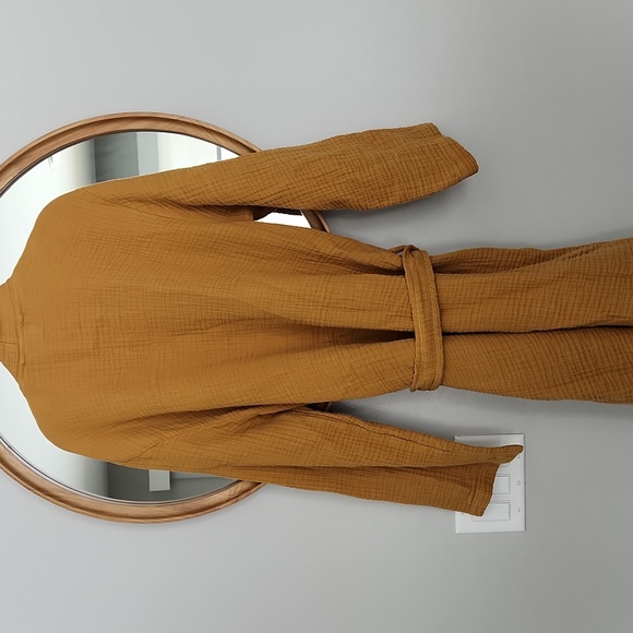 Parachute Cloud Cotton Robe Gold Yellow Color Size X-Large - Picture 5 of 5